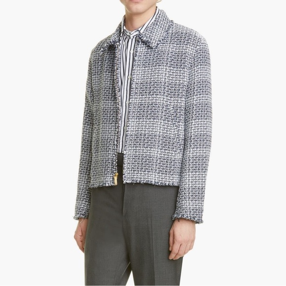 Thom Browne Frayed Tweed Golf Jacket - Size Small - Picture 1 of 12